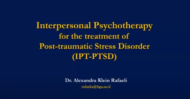 פסיכותרפיה בין אישית (IPT) – טיפול מבוסס מחקר ב-PTSD ללא חשיפות