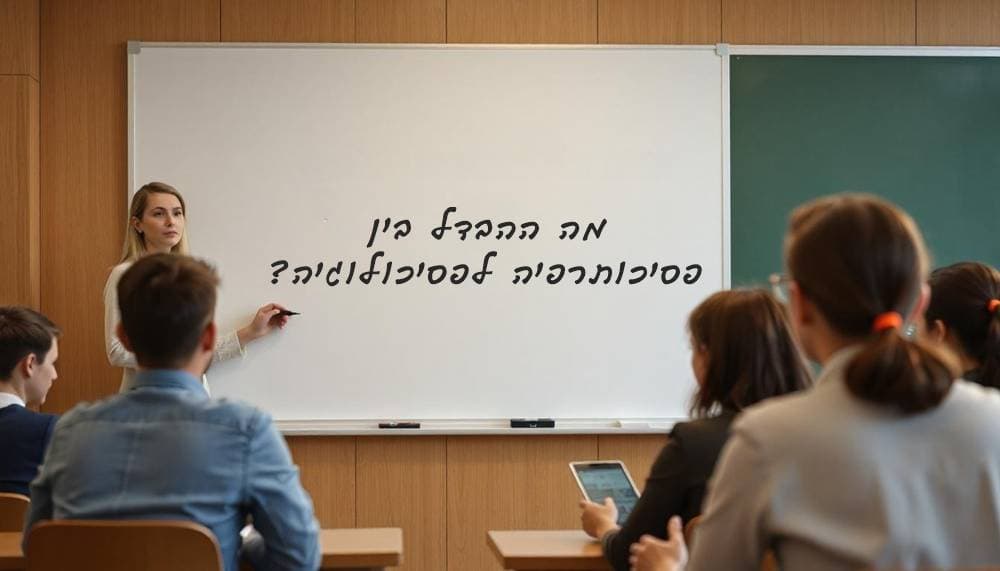 מה ההבדל בין פסיכותרפיה לפסיכולוגיה